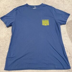 Chubbies Large Blue Short Sleeve Tee with Pocket